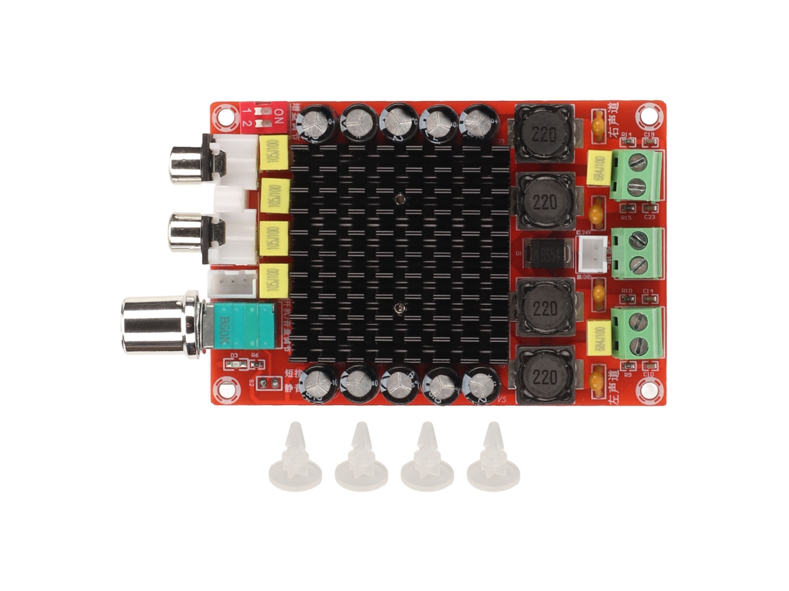 Placa Amplificadora Digital Profesional De 100w+100w, Módulo Estéreo Clase D Para Sistemas De Sonido Diy.