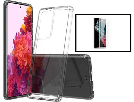 Kit Carcasa + Protector de Pantalla Samsung Galaxy S22 Ultra 5G GIFT4ME Transparente