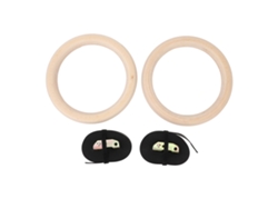 Anillos de gimnasia de abedul para niños, anillos de tracción para exteriores