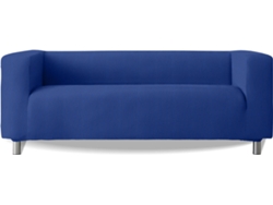 Funda para Sofá Klippan brazos altos Tejido Elástico MILICA Aruba  (Poliéster - 190 cm - Azul)
