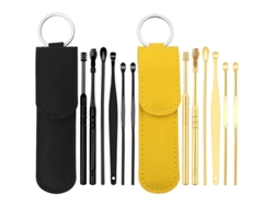 Kit 6 En 1 Para La Eliminación De Cerumen Y La Higiene Auditiva (2 Juegos: Amarillo Y Negro)