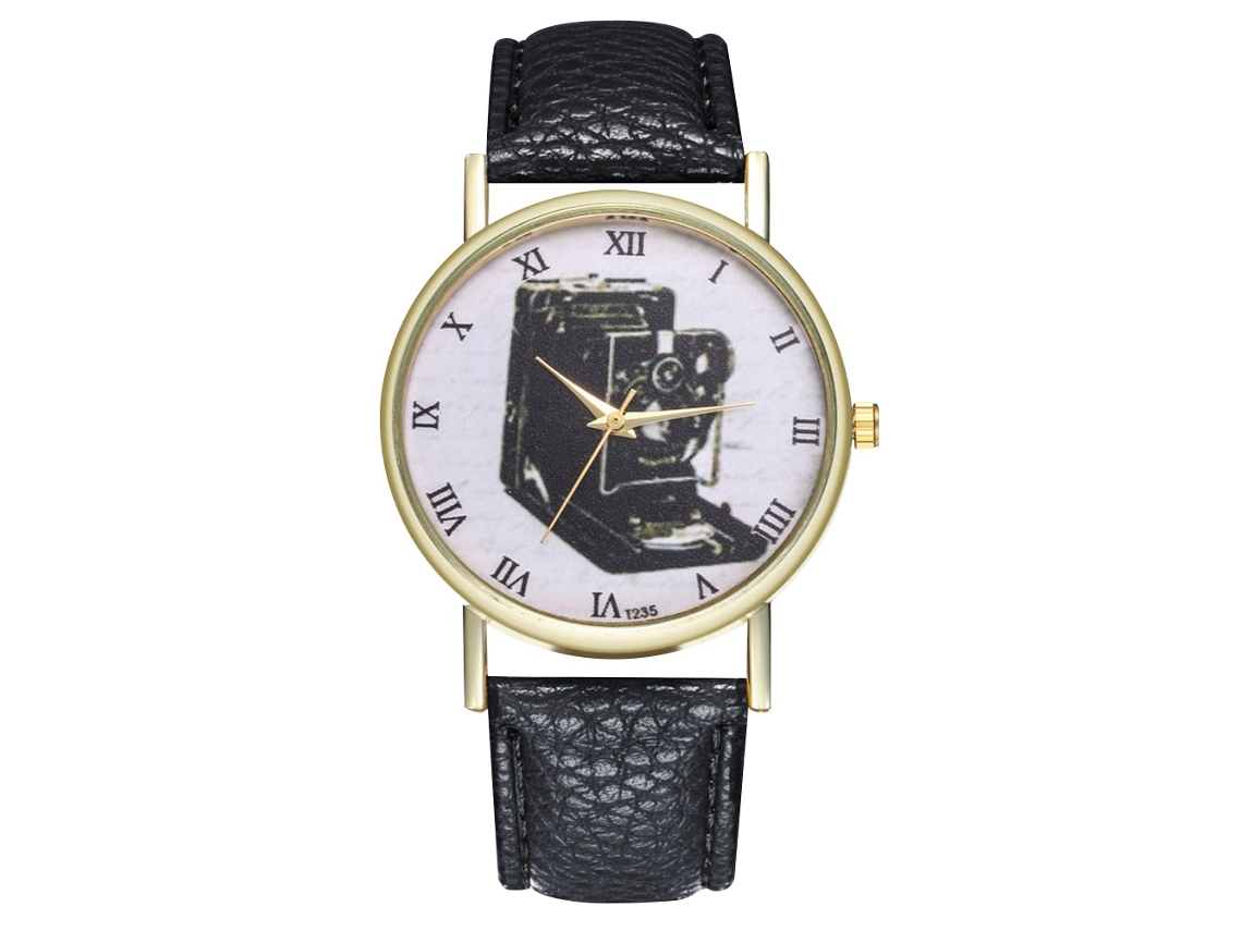 Reloj De Pulsera Analógico Con Correa De Poliuretano, Movimiento De Cuarzo, Estilo Clásico Y Elegante (negro)