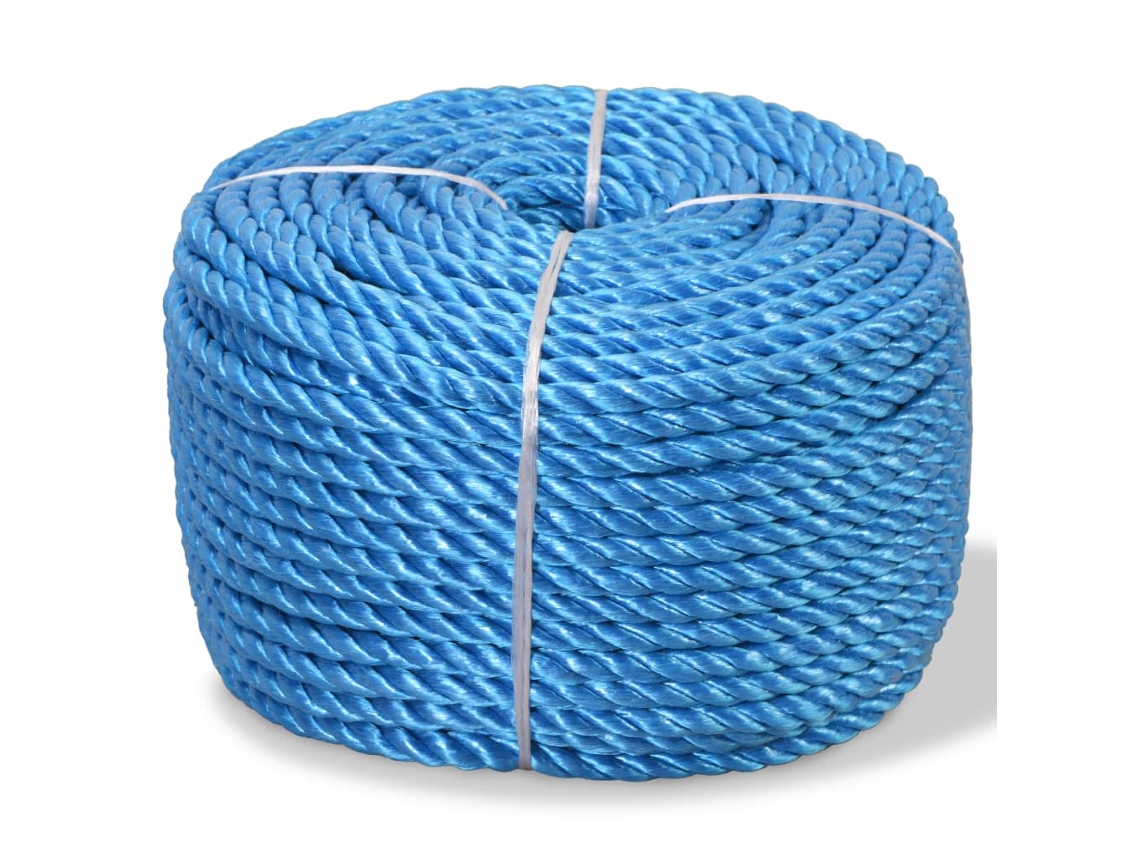 Cuerda Torcida De Polipropileno 8 Mm 500 M Azul