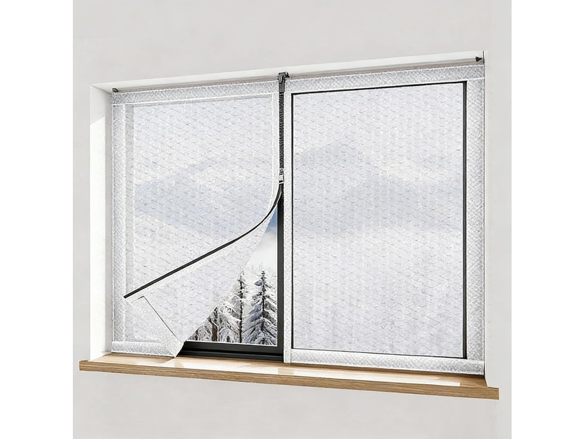 Lámina Aislante Térmica Para Ventanas, Lámina De Material Grueso Kit Aislamiento Ventanas Invierno, Alta Du...