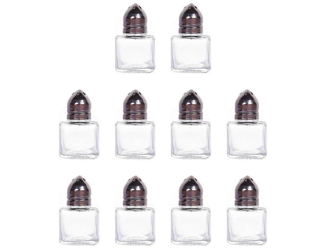 10 Frascos Mini Para Condimentos De Cristal Con Tapa Para Sal Pimienta Especias En Cocina Y Barbacoa 4.5x3cm Transparente