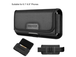 Capa Holster Para Celular Com Clip De Cinto À Prova D'água Nylon Com Slot Para Cartões Compatível Com A Maioria Dos Smartphones Haweel