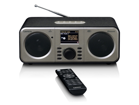 LENCO DIR-141BK radio Internet Negro, Plata