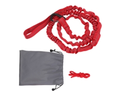 Cuerda de tracción para bicicleta, nailon elástico, 1,7 m, roja