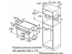 Horno Compacto BALAY 3CB5878A6 (47 L - 59.4 cm - Hidro y Pirolítico - Gris)