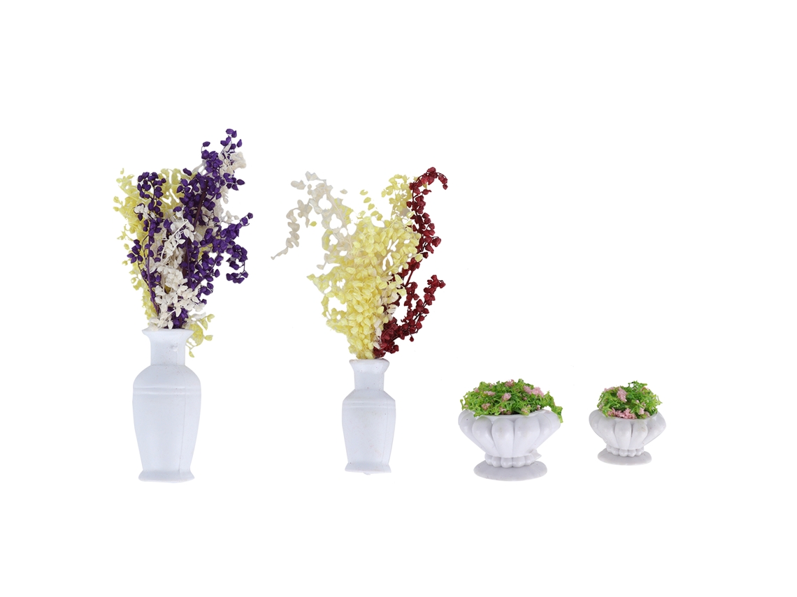 Juego De 4 Plantas Artificiales En Maceta Para La Decoración Del Hogar, La Oficina Y El Jardín.