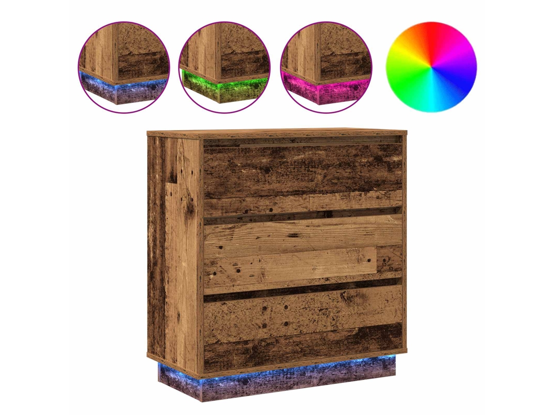 Maison Exclusive - Armario De Noche Con Cajón Madera Vieja 71 X 34,5 X 75 Cm