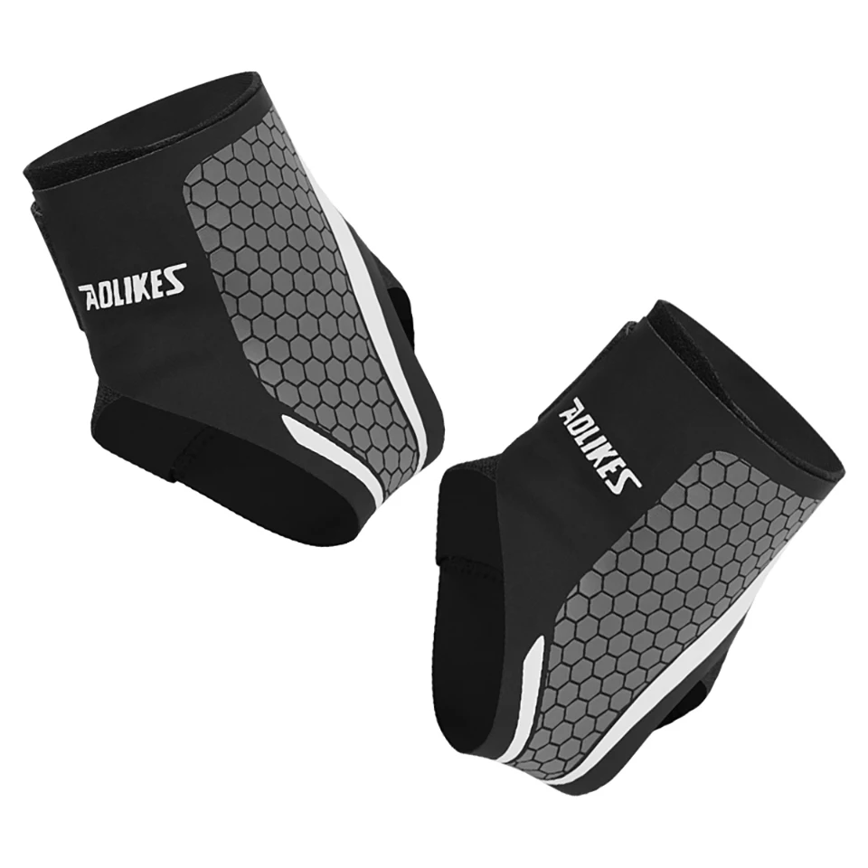 (Dos, Grises) Protectores de tobillo, soporte para el dolor de fascitis plantar, tobilleras de compresión para fútbol