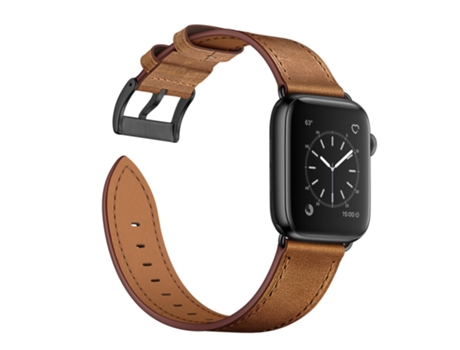 Correa Apple Watch 41mm / 40mm y 38mm Cuero auténtico Marrón claro AVIZAR