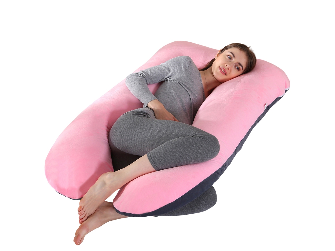 Almohada Para Embarazadas, Almohada En U Desmontable Y Lavable, Gran Cojín De Espalda