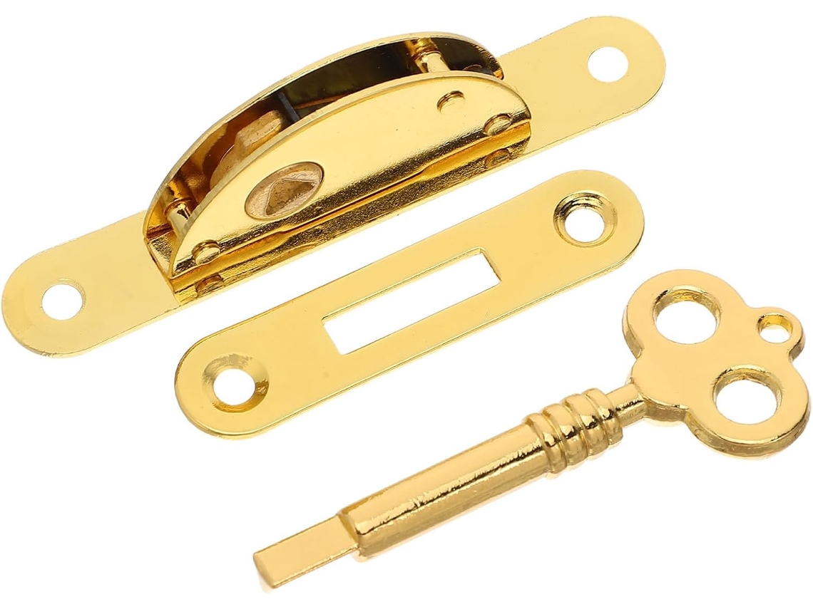 Fechadura Para Caixa De Joias Com Chave E Parafusos - Fechadura Decorativa Com Chave Para