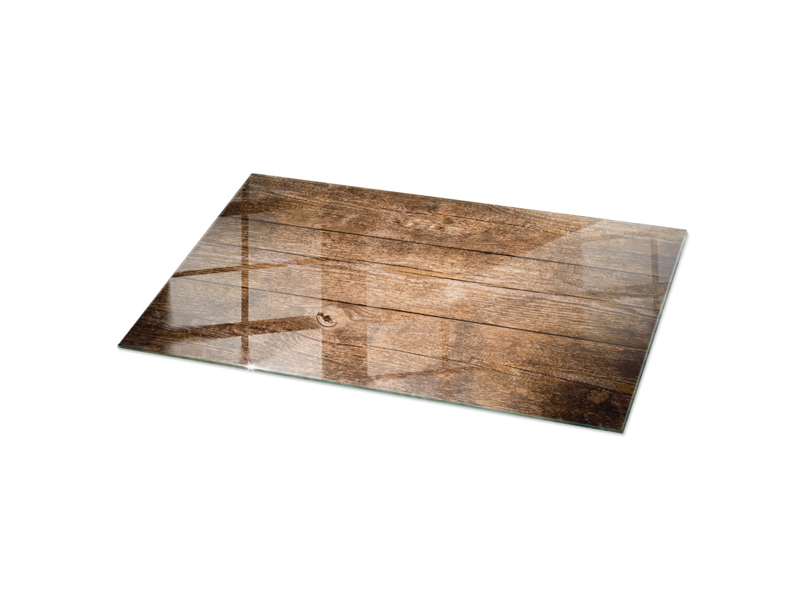 Espejo de sobremesa rectangular (100 x 50 cm - Estructura de tablones de madera - Marrón)