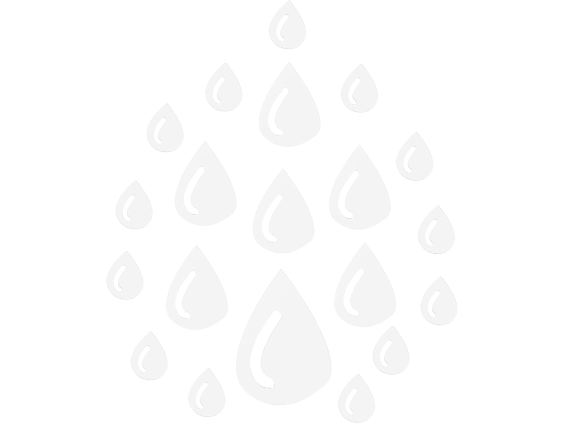 20 Pegatinas Acrílicas De Pared Con Diseño De Gota De Agua Plateada