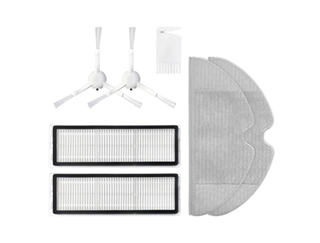 Juego de 7 piezas para Xiaomi Mi Robot aspirador accesorios de aspiradora inteligente filtro de cepillos laterales de pared Invisible, fregona y ce...