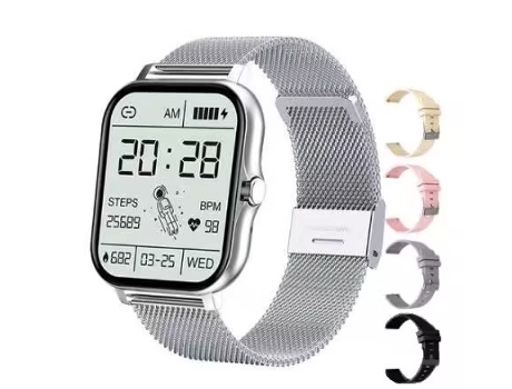 Smartwatch CO-PHÉNIX Y13 Correa de acero Bluetooth Argentcom 4 Correa de silicona