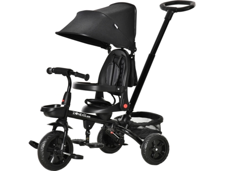 Triciclo Homcom 370198bk negro edad 1 111.5x52x98