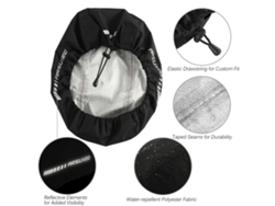 Capas impermeables para casco de bicicleta con tira reflectante (sin marca)