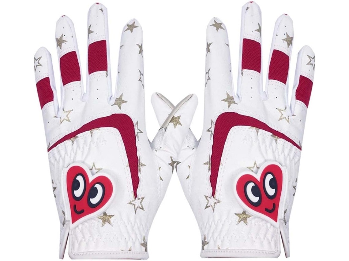 Guantes De Golf Para Niños, 1 Par, Con Forma Chip, Deportivos Cuero Antideslizantes, Blanco, Azul, Rojo, Hermo
