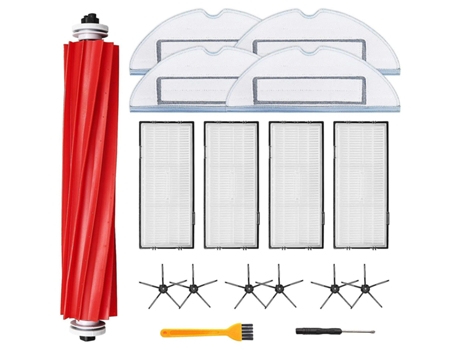 Almofadas de esfregão de filtro de pilha de escova principal para roborock s7 s70 s7max conjunto de 17