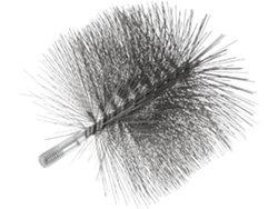 Cepillo Para Insertos De Chimenea De Acero Inoxidable, 15 Cm De Diámetro, Cerdas Metálicas Duraderas.