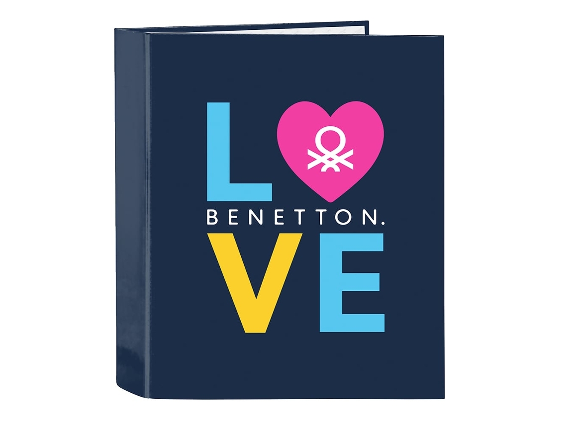 Carpeta Benetton Love 4 Anillas con Lomo Ancho A4 74177 UNITED COLORS OF BENETTON