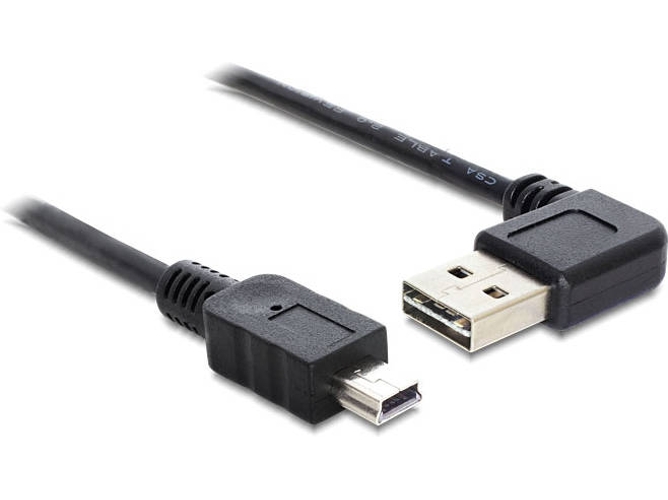Cable USB DELOCK USB A/Mini-USB A 1 m Macho/Macho Negro