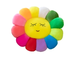 Cojín de girasol colorido con diseño de cartón para sofá y oficina