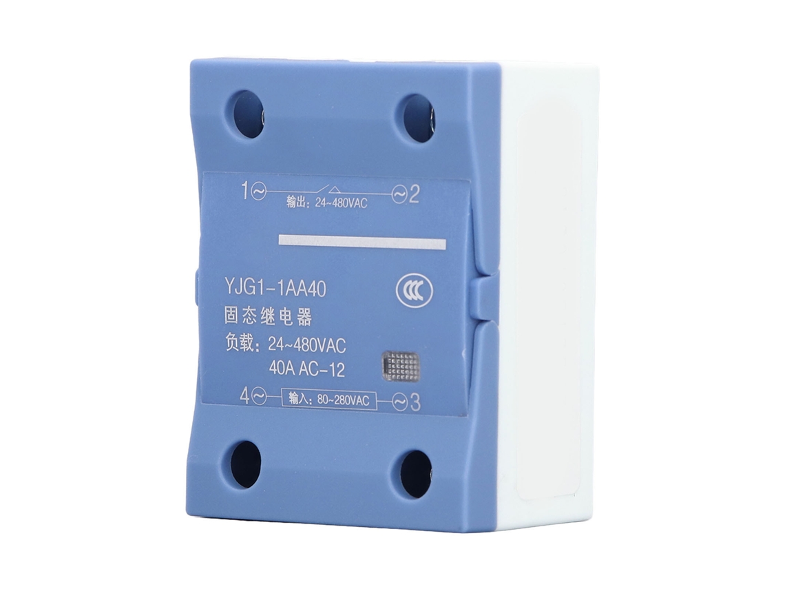 Relé De Estado Sólido Monofásico Ac A Ac Ssr Sin Puntos De Contacto Entrada Ac80‑280v Salida Ac24~480v 40a Yjg1‑1aa40