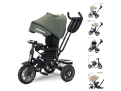 Triciclo Evolutivo Speedy Air Con Ruedas De Goma, Asiento Giratorio 360º Y Capota De Lorelli - Green