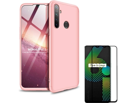 Funda y Protector de Pantalla Oppo Realme 6i PHONESHIELD Slim Armor 360º / Flexguard Full Rosa