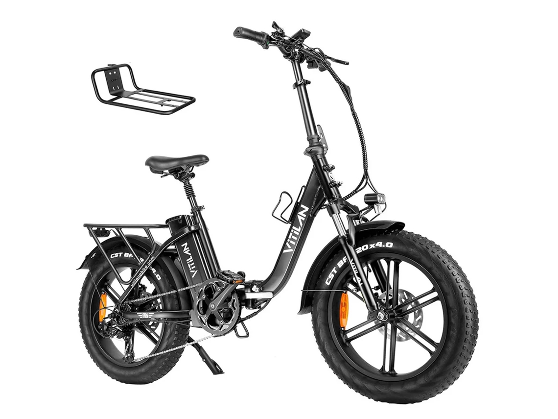 Bicicleta eléctrica plegable Vitilan U7 2.0 con ruedas de 20 pulgadas, motor de 750 W, batería de 48 VE y 20 Ah.