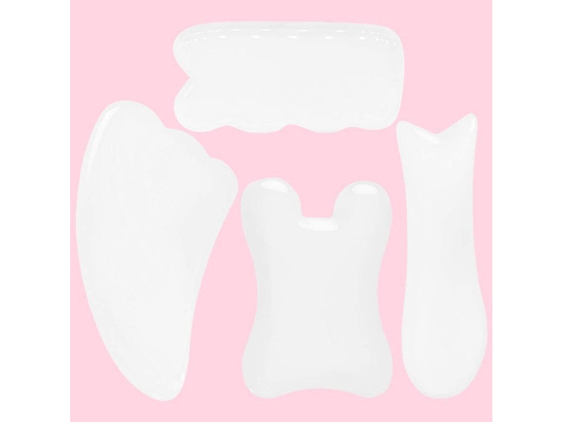 Kit De 4 Piedras Gua Sha Naturales, Herramienta De Masaje Para Spa, Acupuntura Y Fisioterapia.