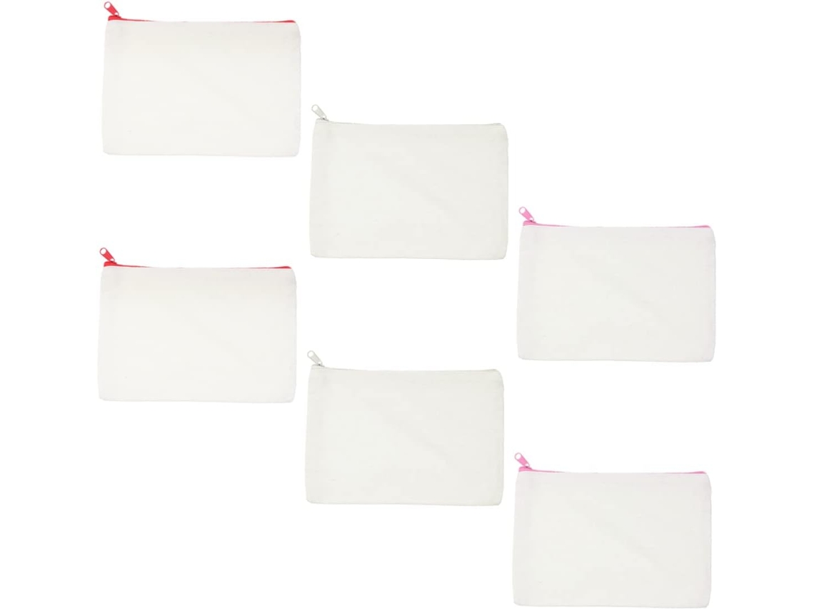 Juego De 12 Estuches De Lona Lisos Para Lápices, Estuches Ligeros Con Cremallera Y Amplia Capacidad.