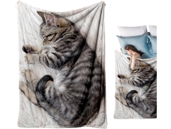 Fundas Suaves Para Sofá, Estampado De Gato En Suave Tejido Polar Para | Accesorio Cálido De Invierno, Viaje