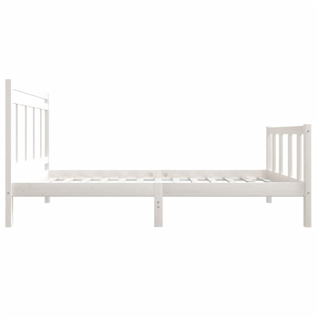 Estructura De Cama madera maciza blanco individual 90x190 cm vidaxl compatible con 195.5 96 100 somier dormitorio base habitación muebles
