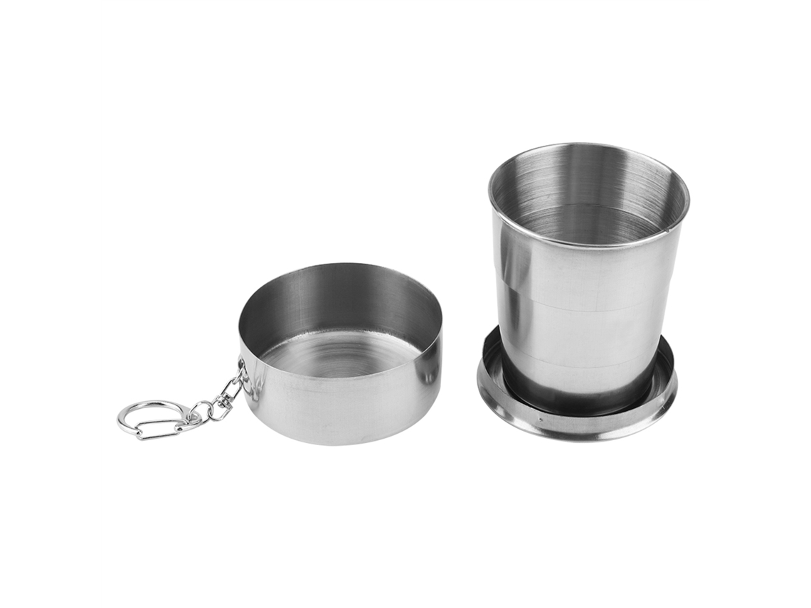 Taza plegable para acampar de acero inoxidable de 150 ml KOFIHETY