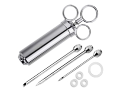 Kit de inyección de carne de acero inoxidable 304 con cañón de 2 oz y 3 agujas profesionales para marinada
