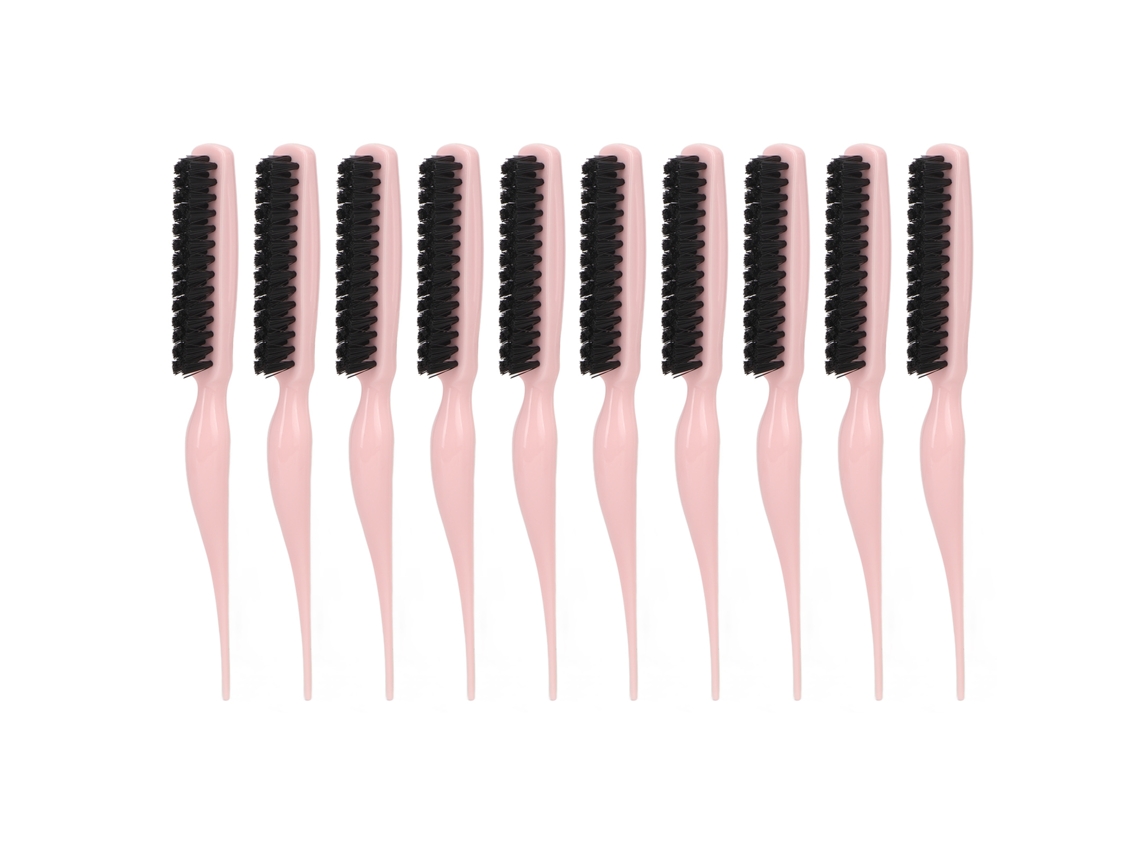 10 Pinceles De Peinar Teasing De Nylon Con Cola De Rata Diseño Ergonómico Para Volumen Y Peinado Trasero