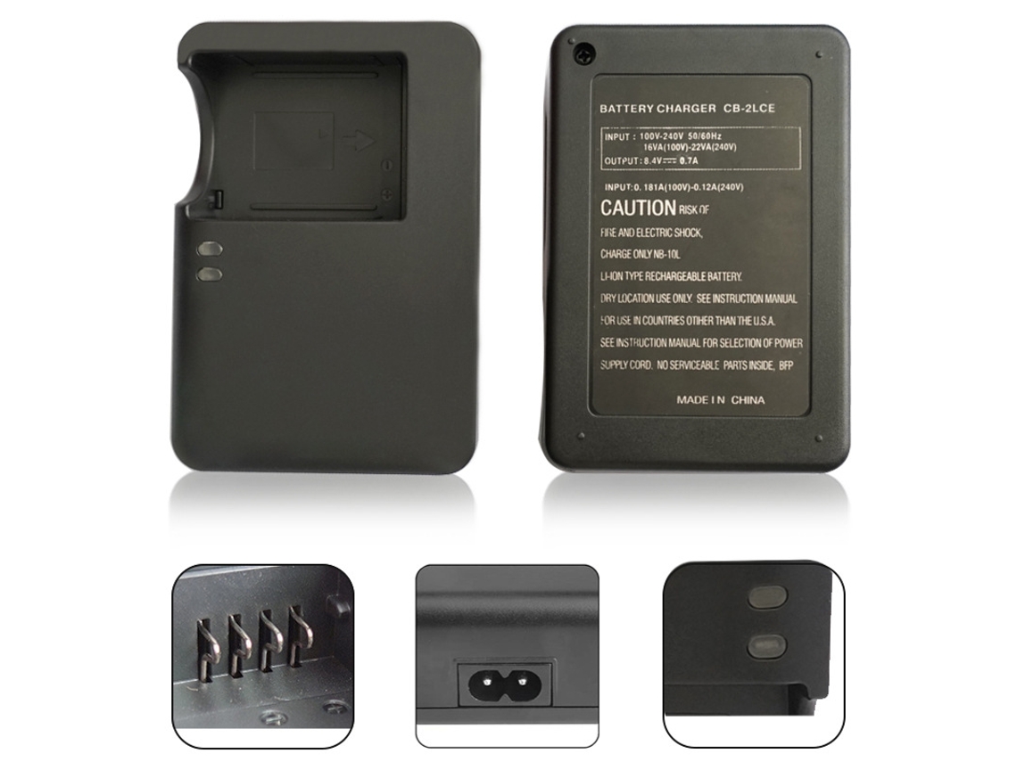 Cargador de batería Chrui para cámaras Canon CB 2LCE, SX40 HS, G3X, G1X, SX50, SX60 NB 10L