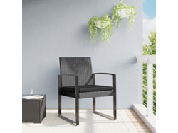 DKD Home Decor - Juego de 2 sillas de comedor para jardín, mimbre PP gris oscuro