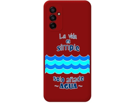 Carcasa para Samsung Galaxy M23 5G TUMUNDOSMARTPHONE Silicona Líquida Dibujos Rojo