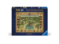 Rompecabezas del mapa de Hogwarts con 1500 piezas