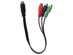 Cable Mini Din De 9 Pines A 3 Rca. Cable Adaptador De Video Rgb Mini Din De 9 Pines Macho A 3 Rca Hembra De 11,8