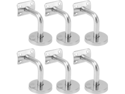 Juego De 6 Soportes Acero Inoxidable 304 Para Pasamanos Pared Con Rodamientos Sólidos Barandillas Escaleras.