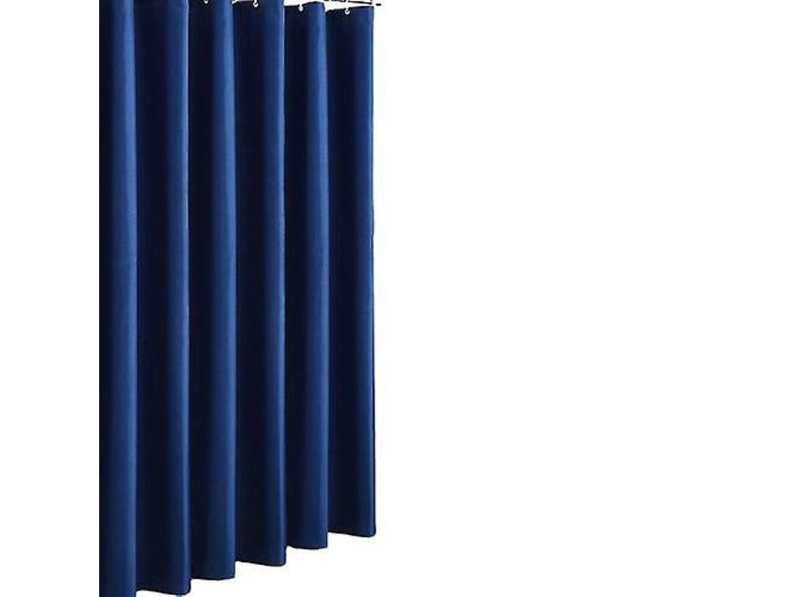 2026-forro De Cortina De Ducha Impermeable Para Baño Wav Antimohos De Alta Calidad Con Ojal Metalico Y Tela Poliester Densa 180x180cm Azul Marino