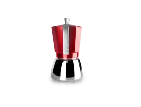 Cafetera Italiana Express Elba Red de Color Rojo en Aluminio Fundido IBILI